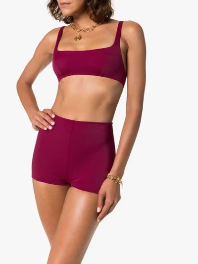 Shop Araks Quinn Quenton Bikini Set In Purple
