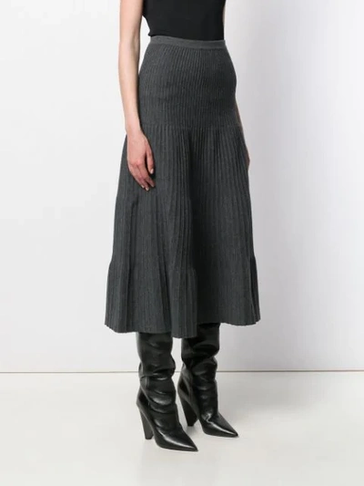 Shop Dsquared2 Tiered Pleated Skirt In Grey