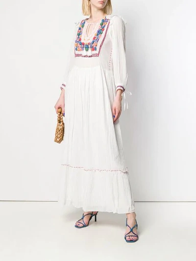 Shop Antik Batik Crochet Panel Maxi Dress - White