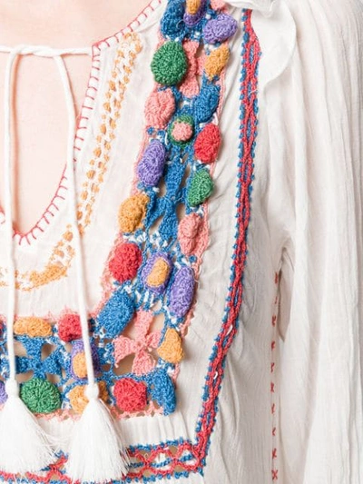 Shop Antik Batik Crochet Panel Maxi Dress - White