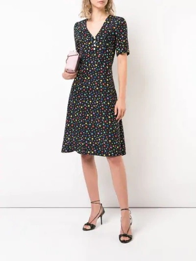 Shop Harley Viera-newton Star Print Shortsleeved Dress In Black