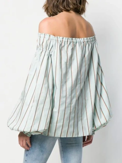 Shop Pinko Striped Off In Green