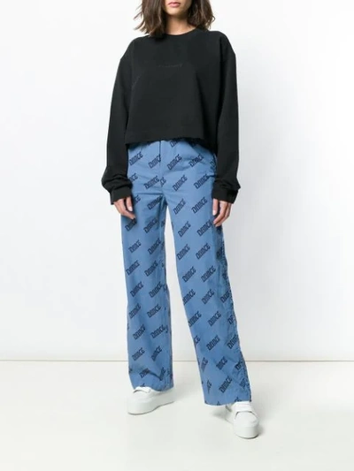 Odice Cropped Sweatshirt In Black