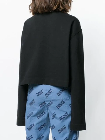 Shop Acne Studios Odice Cropped Sweatshirt In Black