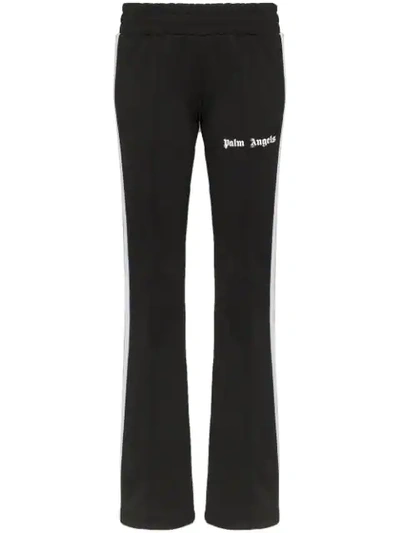 Shop Palm Angels Flared Track Pants In Black