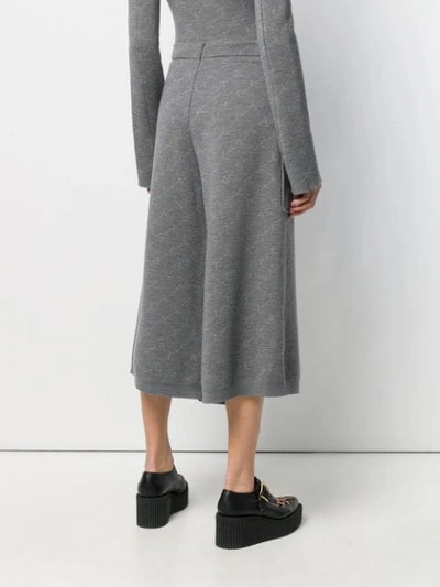 Shop Stella Mccartney Monogram Knit Trousers In Grey