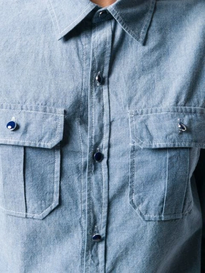 Shop Vanessa Seward Chest Pocket Denim Shirt - Blue