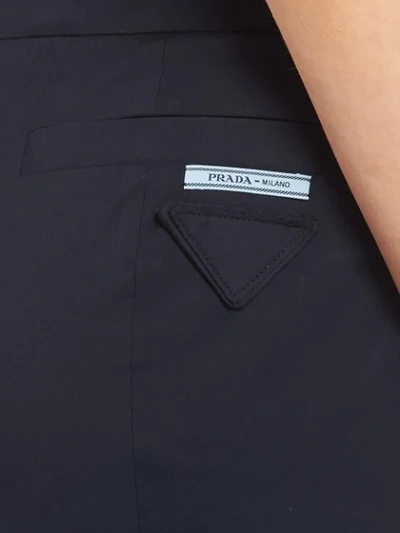 Prada Stretch Slim Trousers In Blue