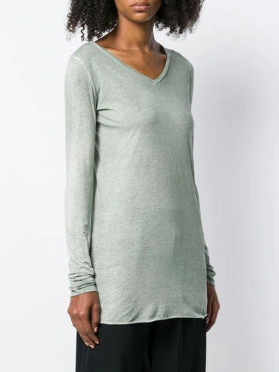 Shop Avant Toi Fine Knit T-shirt - Green
