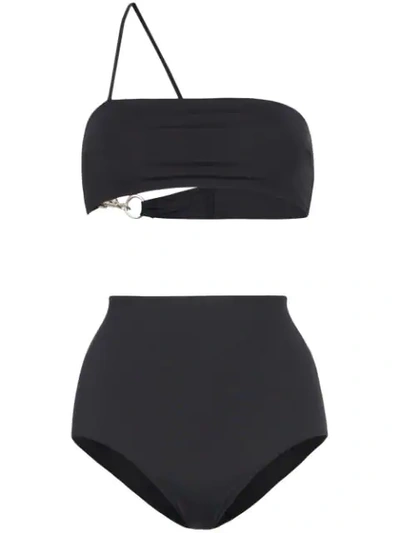 Shop Rudi Gernreich Asymmetrischer Bikini In  Black
