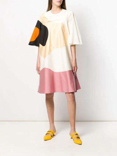 Shop Roksanda Abstract Print Dress In Neutrals