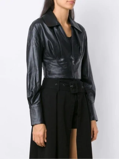 Shop Andrea Bogosian Leather Jacket In Black