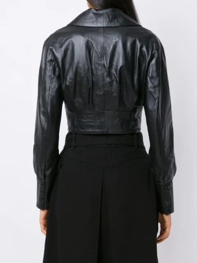 Shop Andrea Bogosian Leather Jacket In Black