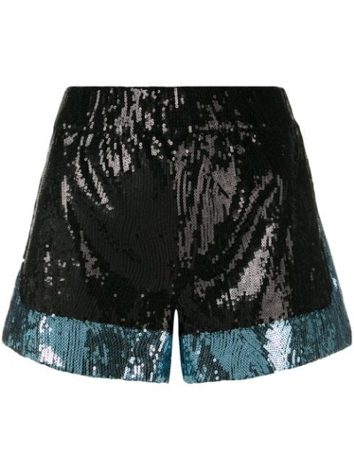 Shop Amen Sequin Embellished Shorts In Black