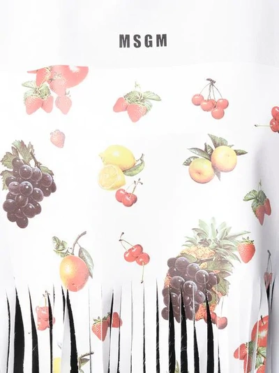 Shop Msgm Fruit Print T-shirt In 01 White