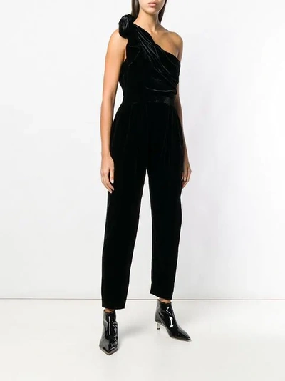 Shop Ulla Johnson Velvet Jumpsuit In Black