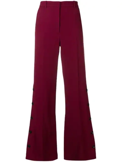 Shop Joseph Tailored Flared Trousers In Red