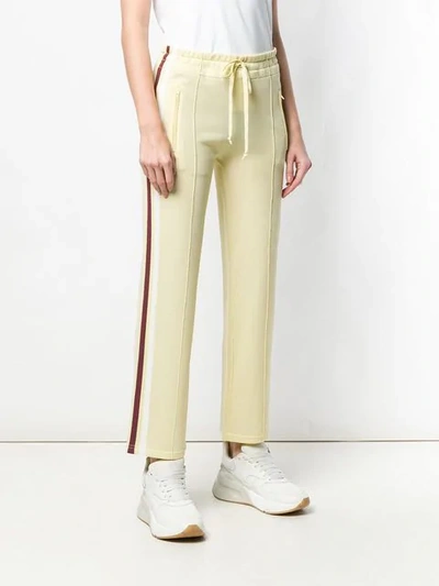 Shop Isabel Marant Étoile Cropped Track Pants In Yellow