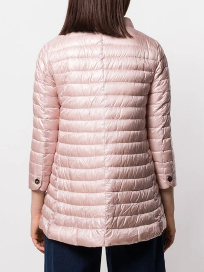 Shop Herno Iconico Funnel Neck Padded Jacket In Pink