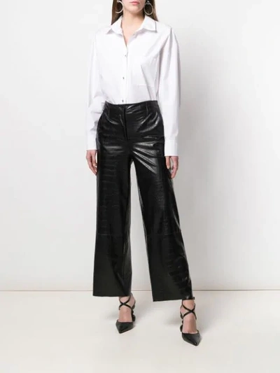 Shop Alexandre Vauthier Crystal Button Shirt In White
