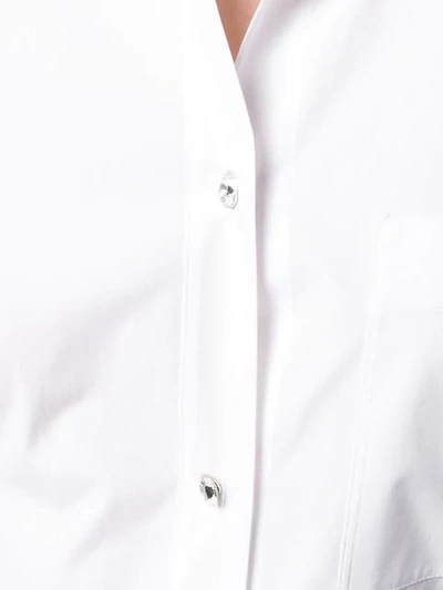 Shop Alexandre Vauthier Crystal Button Shirt In White