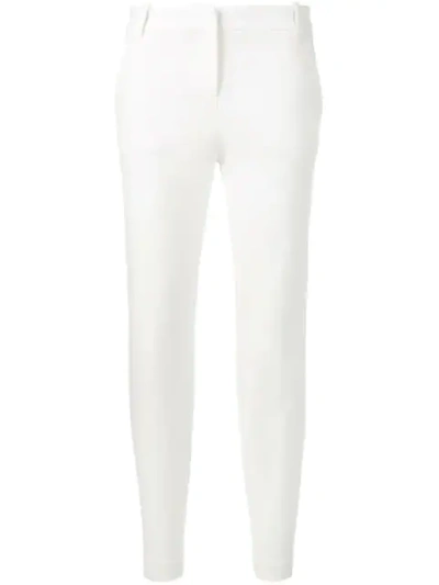 Shop Pinko Skinny Cigarette Trousers In White