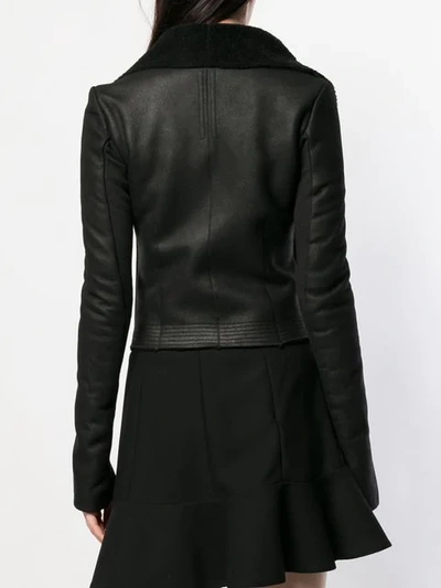 Shop Rick Owens Biker Jacket In 09 Black