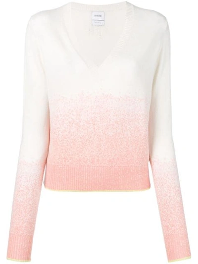 Shop Barrie Gradient-effect Sweater In White