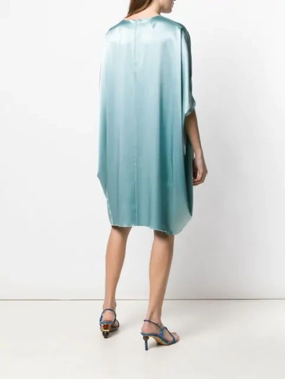 Shop Gianluca Capannolo Sheen Oversized Dress In Blue