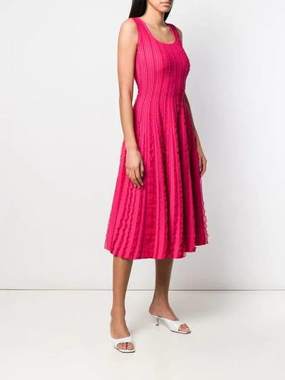 Shop Antonino Valenti Ruffle Trimming Knitted Dress In 37 Pink