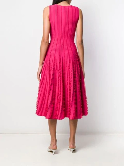 ANTONINO VALENTI RUFFLE TRIMMING KNITTED DRESS - 粉色