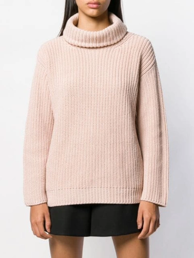 Shop Red Valentino I Have A Crush On You Knit Sweater In Pink
