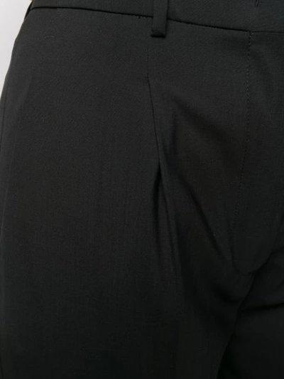 Shop Prada Mid-rise Cropped Trousers - Black