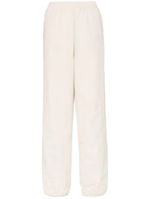 Y/project Slouch Fit Extended Cuff Track Pants In White | ModeSens