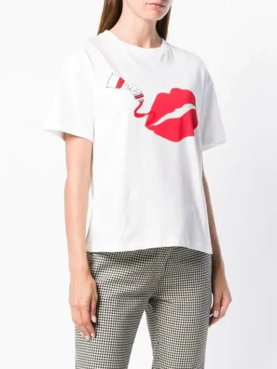 Shop Ps By Paul Smith Lips Print T-shirt - White