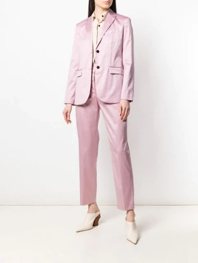 Shop Theory Straight Leg Trousers In Pink