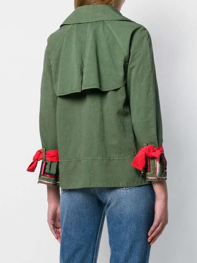 Shop Bazar Deluxe Double-breasted Jacket In Green