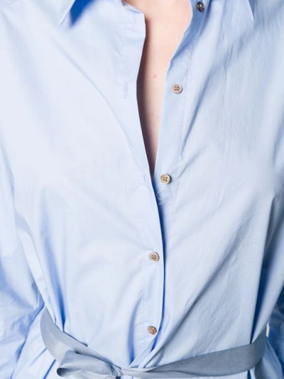 A.F.VANDEVORST 系腰带衬衫裙 - 蓝色