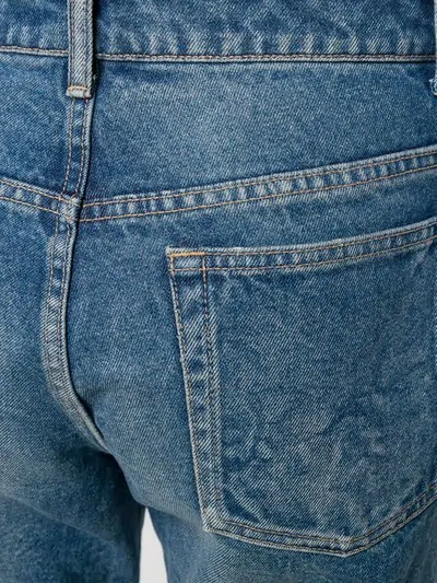 Shop John Elliott Cropped Bootcut Jeans In Blue