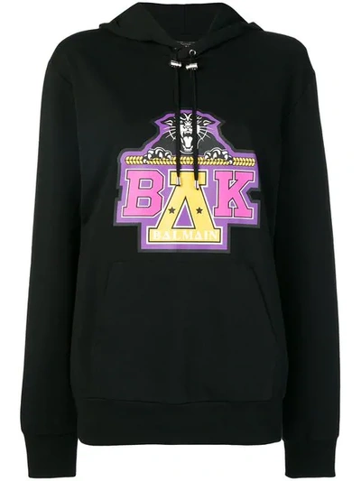 Shop Balmain X Beyonce Printed Hoodie In Black