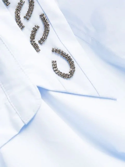 Pinko Embellished Collar Shirt In Blue