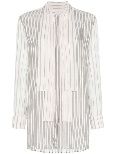 Shop Jw Anderson Pyjama Stripe Buttondown Shirt In White