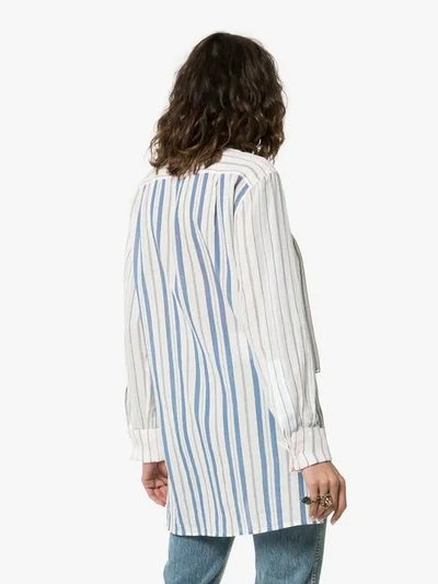 Shop Jw Anderson Pyjama Stripe Buttondown Shirt In White