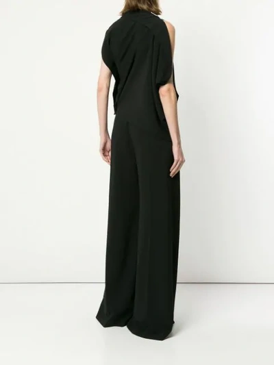 Shop Roland Mouret Asymmetric Jumpsuit In Black