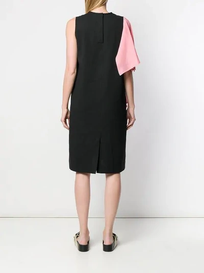 Shop Jw Anderson Draped Detail Dress In Black