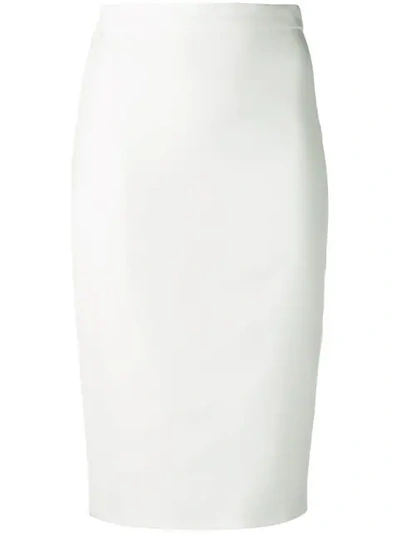Shop Loulou High-rise Pencil Skirt In White