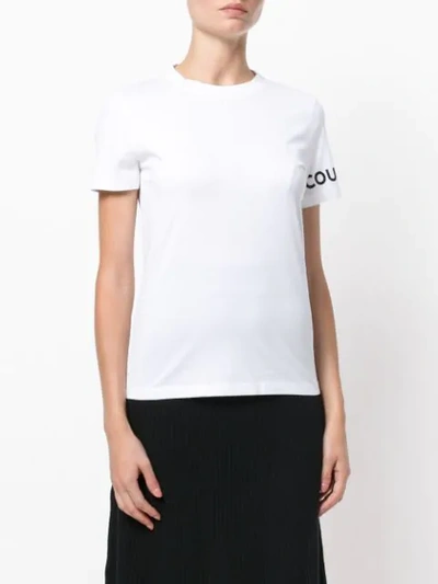 Shop Courrèges Logo Print T-shirt - White