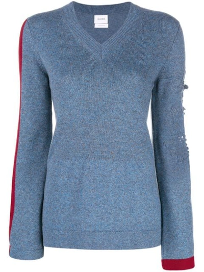 Shop Barrie New Romantic Cashmere V In Blue