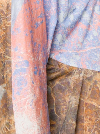 ANNTIAN MARBLED PRINT BLOUSE - 蓝色