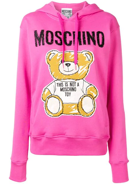 pink moschino hoodie